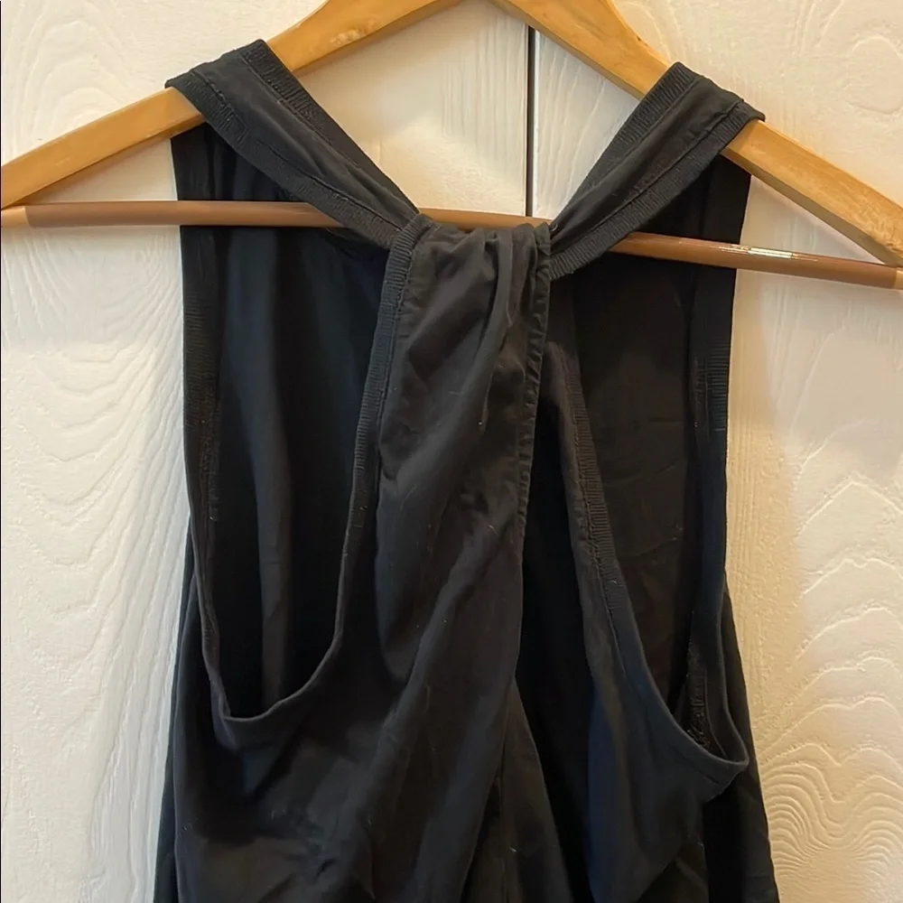 Anthropologie Black Tank Top with Racerback Style Design